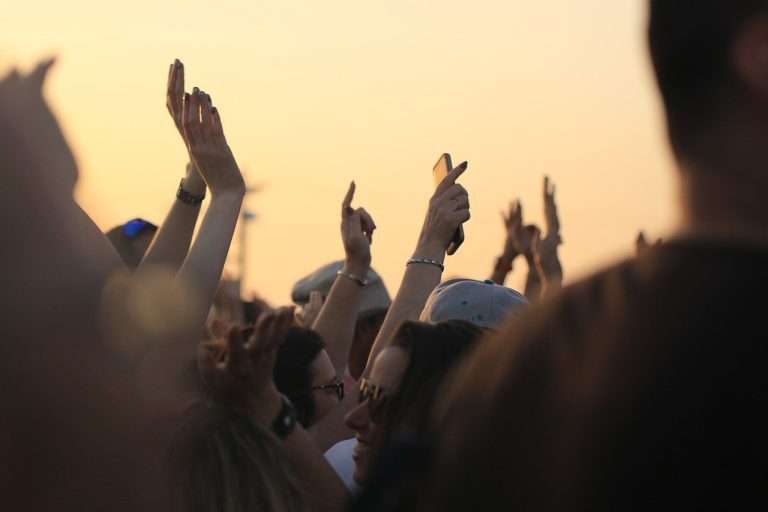 people, hands, crowd